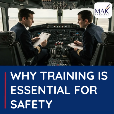 Airline pilots working together in a cockpit to support aviation safety and situational awareness, Human Factors in Aviation